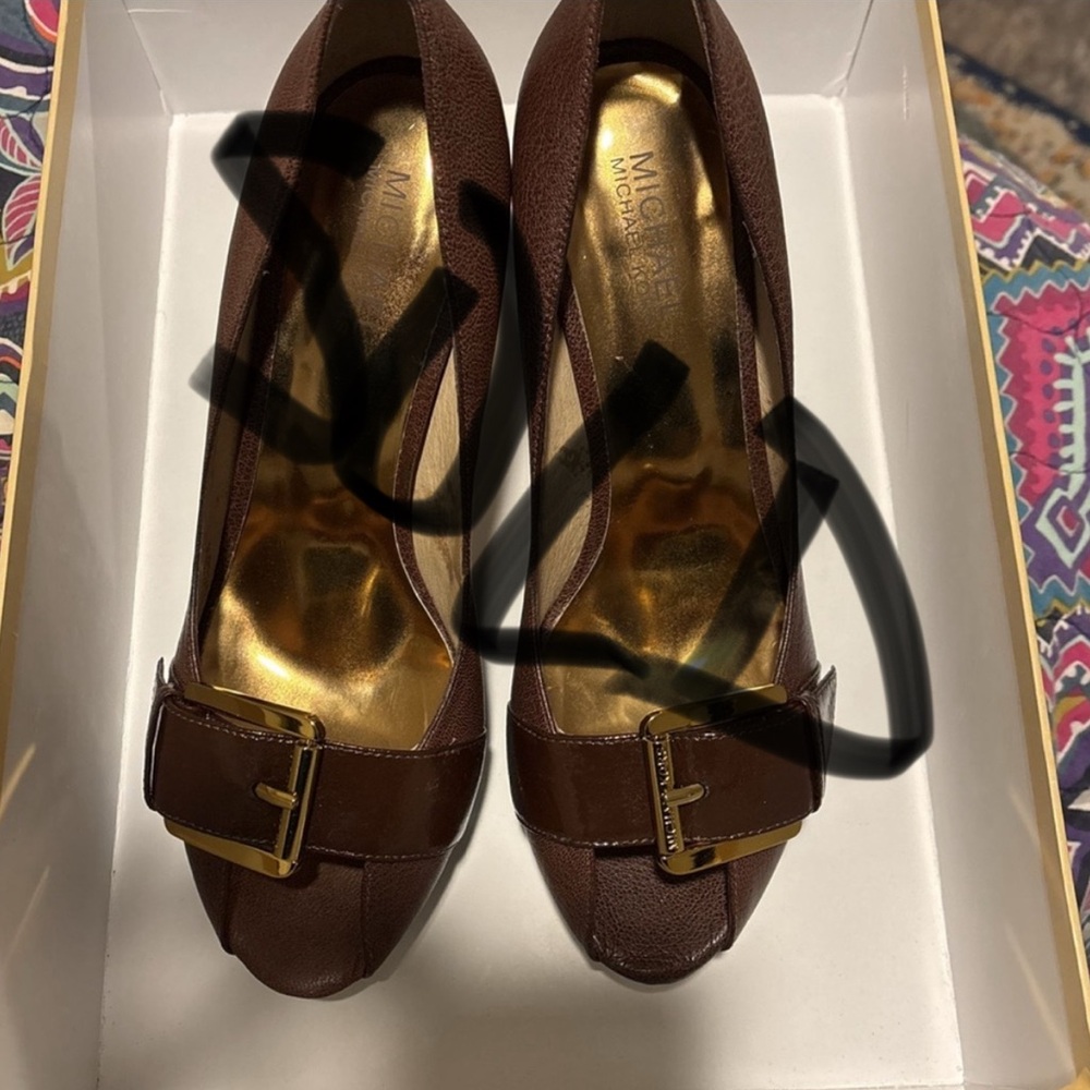 Michael Kors Brown Leather Women's Shoes